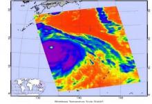 NASA衛(wèi)星在登陸前后捕捉臺(tái)風(fēng)海神