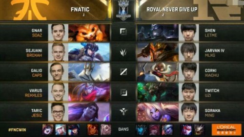 lols7八強(qiáng)賽RNGvsFNC比賽回看：RNG 3:1 FNC挺進(jìn)四強(qiáng)
