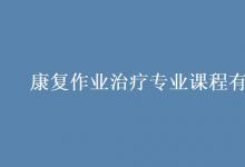 教育資訊：康復作業(yè)治療專業(yè)課程有哪些