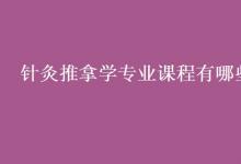 教育資訊:針灸推拿學(xué)專(zhuān)業(yè)課程有哪些