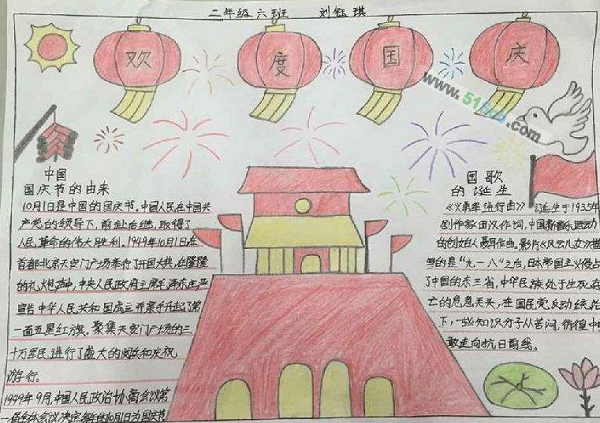 國慶節(jié)手抄報圖片大全簡單又漂亮