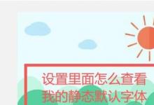 教你設(shè)置里面怎么查看我的靜態(tài)默認(rèn)字體