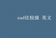 教育資訊：sad比較級 英文