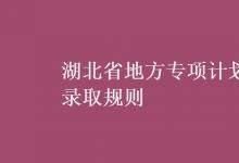 教育資訊:湖北省地方專項(xiàng)計(jì)劃錄取規(guī)則