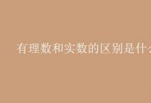 教育資訊:有理數(shù)和實(shí)數(shù)的區(qū)別是什么