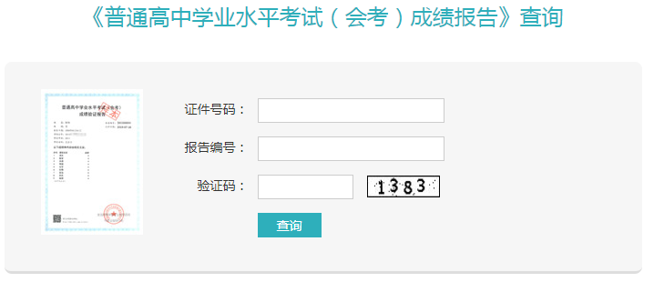 學(xué)業(yè)水平考試成績(jī)查詢