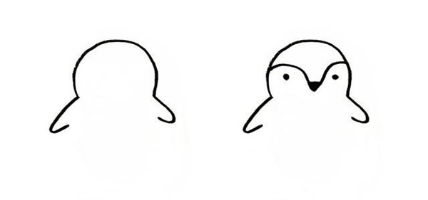 超萌小企鵝簡(jiǎn)筆畫(huà)1