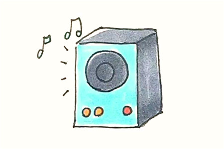 音響簡(jiǎn)筆畫(huà)彩色4