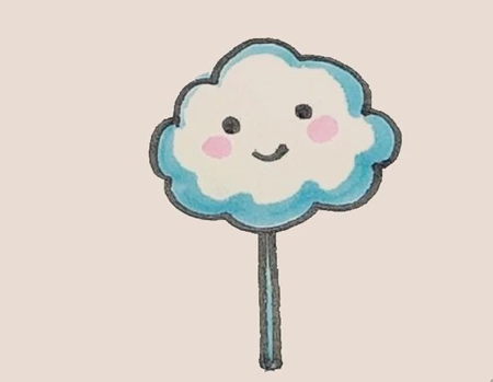 卡通花式棉花糖簡(jiǎn)筆畫6
