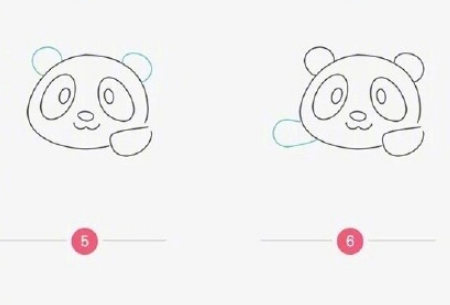 趴著的熊貓的簡(jiǎn)筆畫怎么畫3