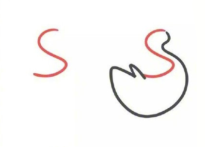 可愛(ài)的小天鵝簡(jiǎn)筆畫圖片 字母S簡(jiǎn)筆畫大全可愛(ài)1