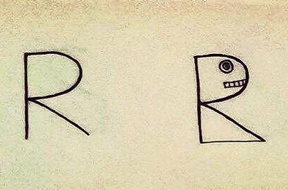 機器人簡筆畫步驟畫法 字母R簡筆畫圖片1