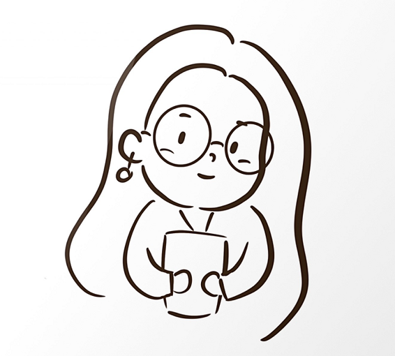 可愛(ài)的女孩子簡(jiǎn)筆畫(huà)頭像圖片1