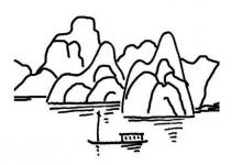 綠水青山簡(jiǎn)筆畫圖片大全