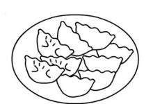 餃子冬至簡(jiǎn)筆畫(huà)