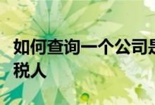 如何查詢一個公司是一般納稅人還是小規(guī)模納稅人