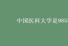 教育資訊:中國醫(yī)科大學(xué)是985嗎