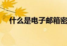 什么是電子郵箱密碼(什么是電子郵箱)