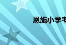 恩施小學考試成績怎么查