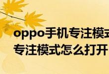oppo手機(jī)專注模式怎么點(diǎn)設(shè)置（oppo手機(jī)專注模式怎么打開(kāi)）