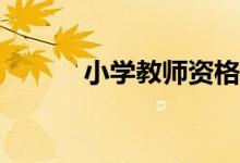 小學(xué)教師資格報(bào)考條件是什么？