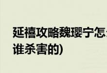 延禧攻略魏瓔寧怎么死的(延禧攻略魏瓔寧是誰殺害的)