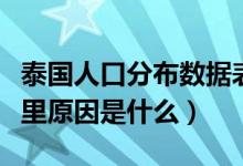泰國人口分布數據表（泰國人口主要分布在哪里原因是什么）