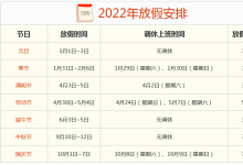 2022年元旦放假調(diào)休安排(2022年放假及調(diào)休安排日歷)