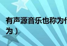有聲源音樂也稱為什么語言（有聲源音樂也稱為）