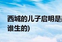 西城的兒子啟明是跟誰(shuí)生的(西城的兒子是跟誰(shuí)生的)