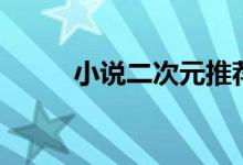 小說二次元推薦榜（小說二次元）