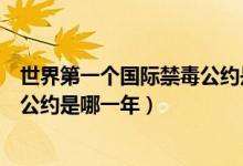 世界第一個(gè)國際禁毒公約是哪一天（世界上第一個(gè)國際禁毒公約是哪一年）