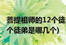菩提祖師的12個(gè)徒弟分別是誰(菩提祖師的12個(gè)徒弟是哪幾個(gè))