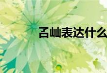 叾屾表達什么意思（叾屾意思）