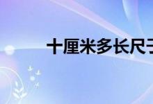 十厘米多長尺子（十厘米有多長）