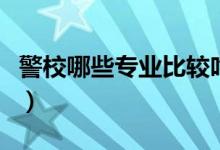 警校哪些專(zhuān)業(yè)比較吃香(報(bào)考什么專(zhuān)業(yè)比較好)