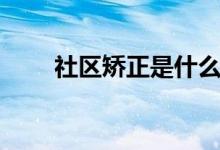 社區(qū)矯正是什么專業(yè)(學什么內容)