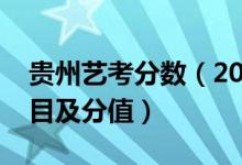 貴州藝考分?jǐn)?shù)(2022貴州藝術(shù)類專業(yè)考試科目及分值)