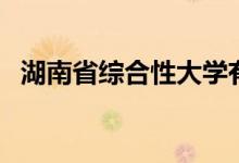 湖南省綜合性大學(xué)有哪些(院校名單一覽)