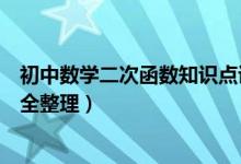 初中數(shù)學(xué)二次函數(shù)知識(shí)點(diǎn)講解(初中數(shù)學(xué)二次函數(shù)知識(shí)點(diǎn)最全整理)