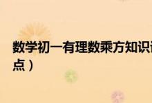 數(shù)學(xué)初一有理數(shù)乘方知識(shí)講解(初中數(shù)學(xué)有理數(shù)的乘方知識(shí)點(diǎn))