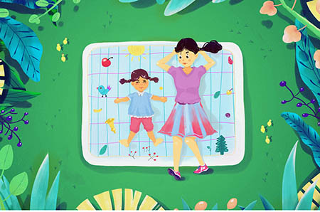 幼兒園撕紙畫夏日海灘制作方法2
