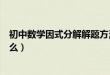 初中數(shù)學(xué)因式分解解題方法(初中數(shù)學(xué)因式分解的解法有什么)