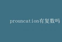 教育資訊：prouncation有復數(shù)嗎