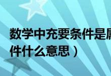 數(shù)學(xué)中充要條件是屬于什么范圍(數(shù)學(xué)充要條件什么意思)