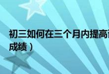 初三如何在三個(gè)月內(nèi)提高語文成績(初三怎樣快速提高語文成績)