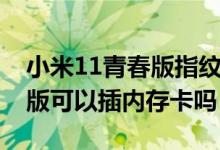 小米11青春版指紋選項不見了（小米11青春版可以插內(nèi)存卡嗎）
