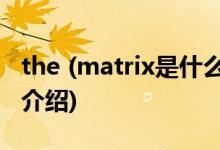 the (matrix是什么電影the matrix主要劇情介紹)