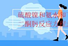 中考快訊：硫酸鎳和氨水和丁二酮肟反應方程式