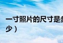 一寸照片的尺寸是多少(一寸照片的尺寸是多少)